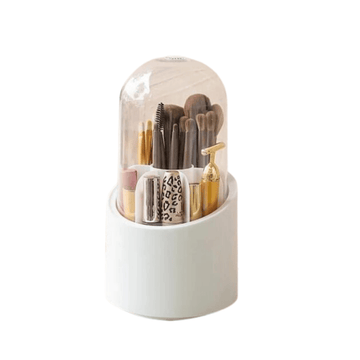 360° Rotating Makeup Brush & Jewelry Organizer - Large Capacity