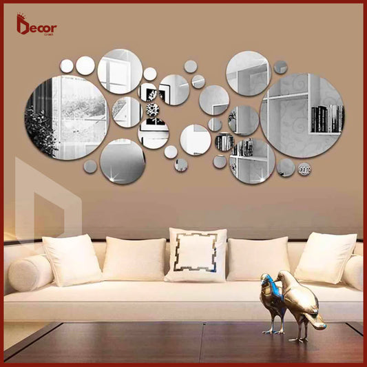 Acrylic Big Circle Decor Mirrors set
